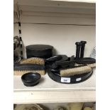 Ebony dressing table ware