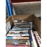 A box of dvds