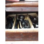 Wooden box of EPNS cutlery