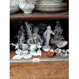 Giselle porcelain ballerinas and other figures etc.