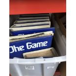 A crate of 'The Game' sports index magazines