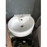 A cloakroom basin Depth 345 x width 370