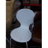 A white laminate chair