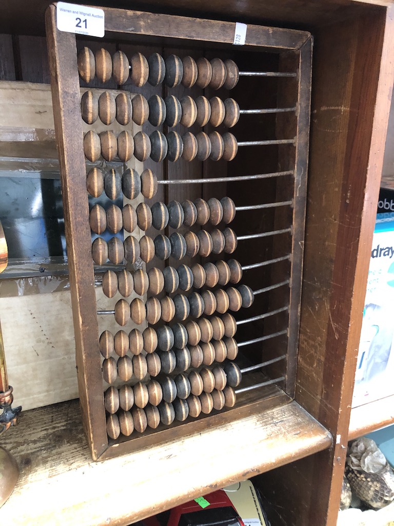 A vintage wooden abacus