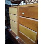 A pair of 4 drawer cabinets