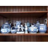 Quantity of blue and white, delft, etc