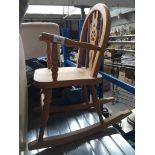 A childs rocking chair