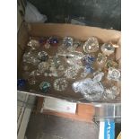 A box of approx 30 Swarovski crystal ornaments.