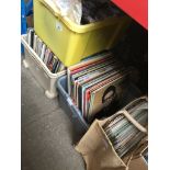 Three boxes and a bag of LPs