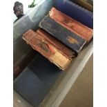 A box of old books.