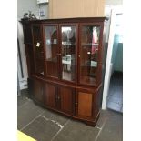 A Morris furniture large glazed top display cabinet