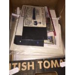 A box of mainly Railway related first day covers and stamps etc
