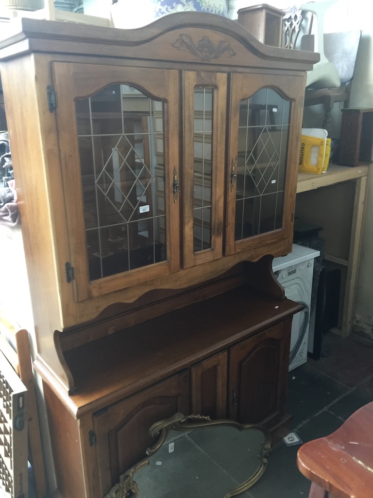 A glazed top display cabinet