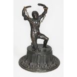 An early nineteenth century slave trade abolitionist bronze figure, height 18cm.