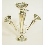 A hallmarked silver epergne, height 31cm.