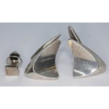 A pair of Georg Jensen silver cufflinks designed by Henning Koppel, numbered 88, marked '925S' and