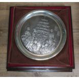 A Birmingham Mint 1976 Christmas hallmarked silver late, wt. 7oz.