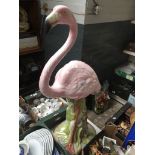 Large Italian pottery flamingo