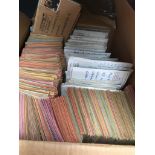 A box full of predominantly 1960's commercial mail, later modern postcards.
