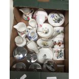 Box with Royal Worcester china - approx 26 items including egg coddlers