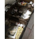 Three boxes of china, pottery etc.