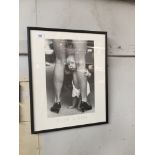 'Peek - A - Boo', photographic print, baby and mother, 41cm x 27cm, framed and glazed.