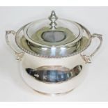 A large silver sucrier, Frank Cobb & Co Ltd, Sheffield 1972, height 17cm, wt. 31oz. Condition - very