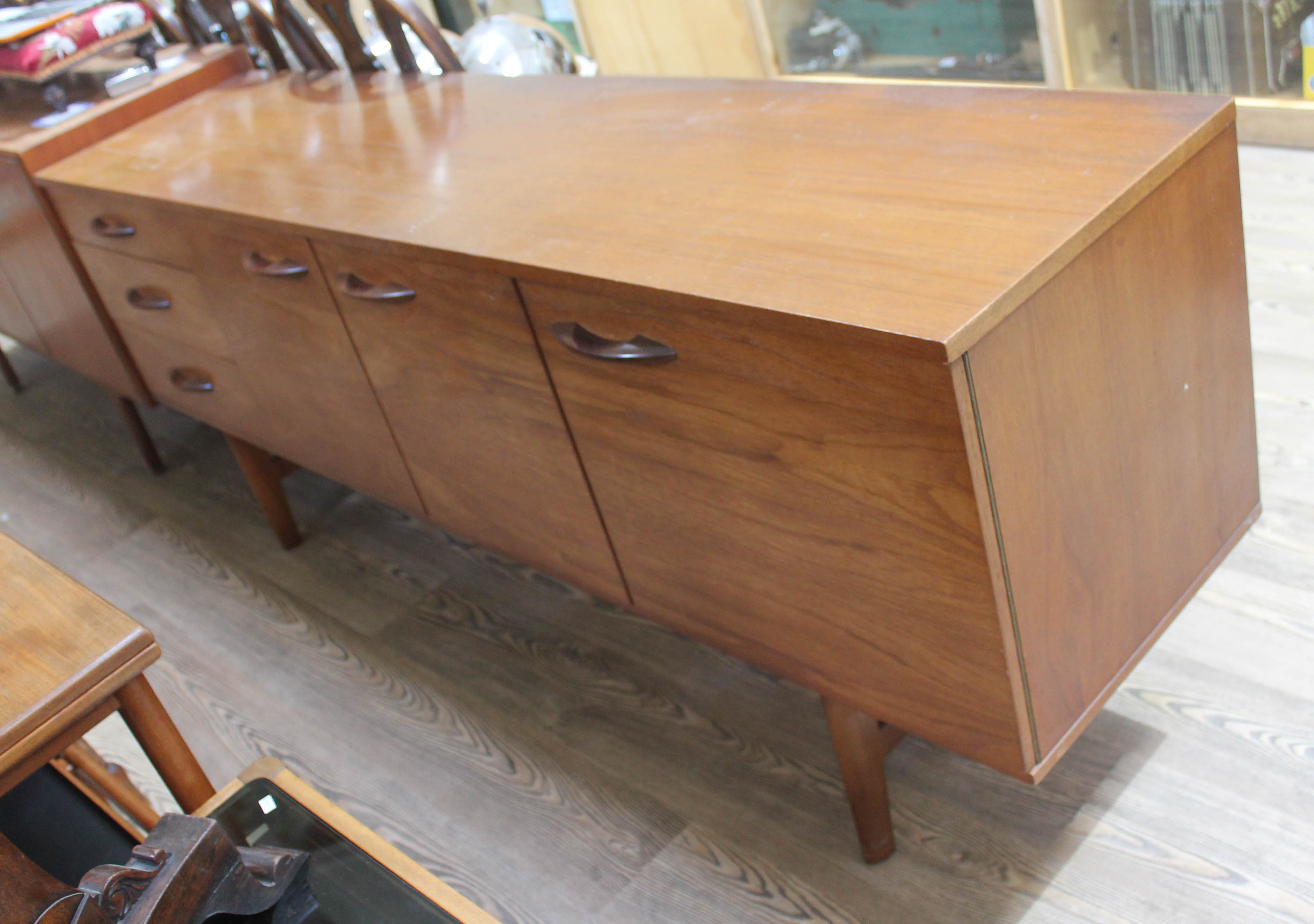 A retro teak sideboard, length 183cm.