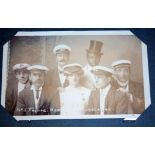 Two Edwardian postcard albums, mainly tourist and holidays, including one entitled 'No.1 Troupe,