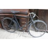 A vintage single speed bicycle with Brooks saddle.