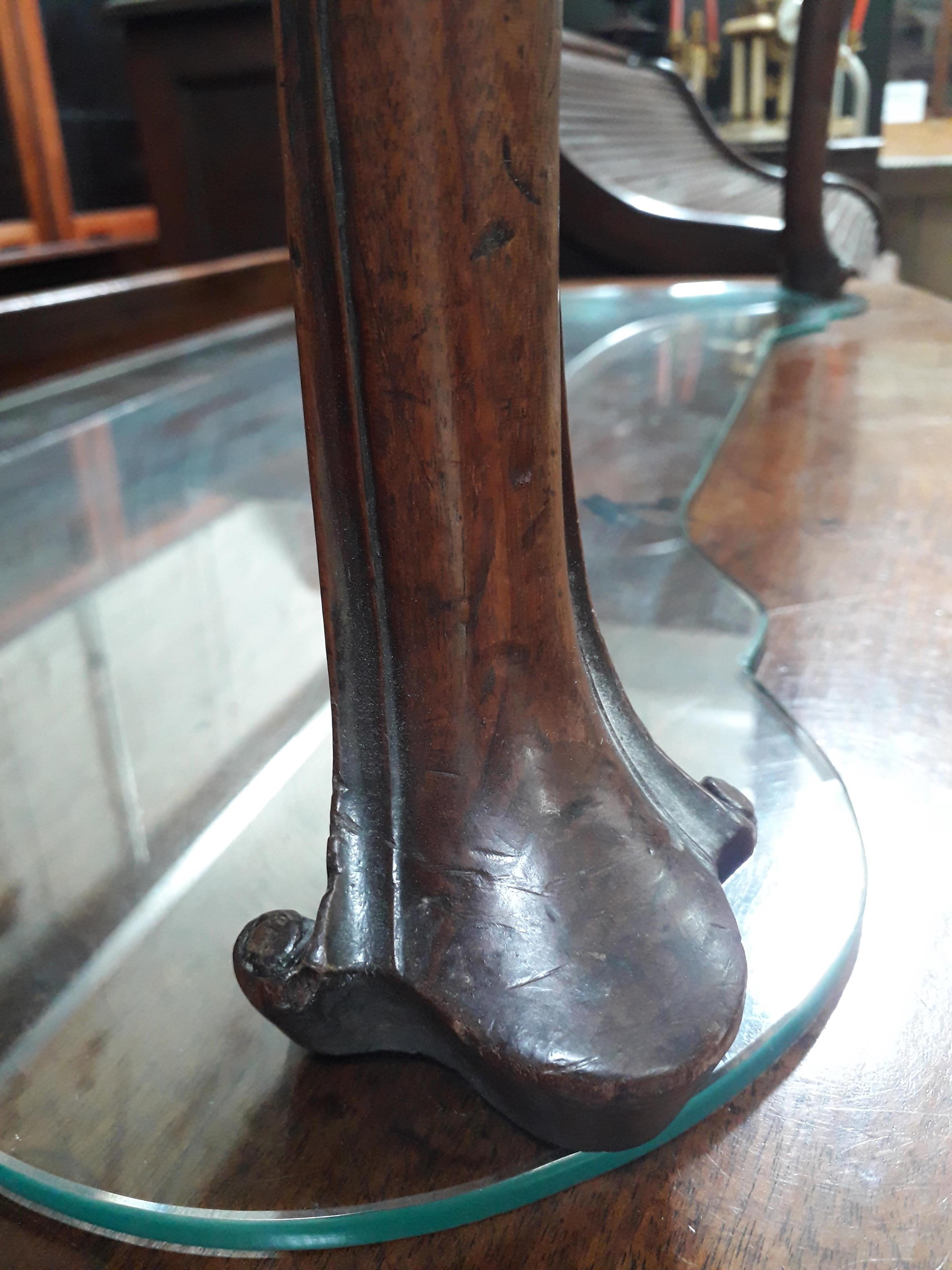 A George II mahogany games table, circa 1740, with fold-over top, the green baize lined interior - Image 12 of 14