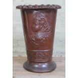 A late Victorian salt glazed pottery stick and umbrella stand, in commemoration of the Queen's