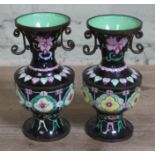 A pair of Chinese cloisonne vases, height 23cm.