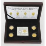 Elizabeth II Canadian Royal Effigies Gold Coin Collection comprising four $10 gold coins, wt. 7.8g