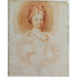 Bernard Picart (French 1673-1733), Maria Luisa of Savoy (1678-1714), Queen Consort of Spain, 3/4