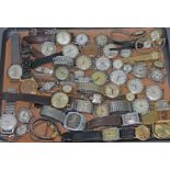A collection of 53 mechanical wristwatches including Rotary, Cyma, Sekonda, Ingersoll, Services,