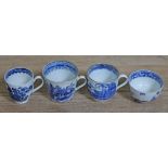 A group of four early English porcelain including Worcester, Caughley and Coalport John Rose.