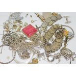 A mixed lot of jewellery including silver, white metal etc.