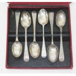 A boxed et of six hallmarked silver teaspoons.