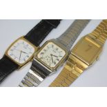 Three Seiko quartz wristwatches Condition: all require new batteries and will be sold as found.