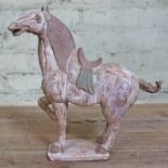 A Chinese Tang Dynasty style terracotta horse, height 35.5cm.