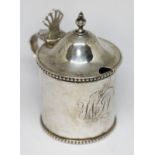 A George III provincial silver mustard, Robert Pinkney & Robert Scott II, Newcastle 1808, height 8.