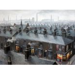 Steven Scholes (b1952), "Ordsall Salford 1960", oil on canvas, 38cm x 28cm, signed lower right,