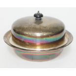 A silver muffin dish, James Dixon & Sons, Sheffield 1942, diam. 20cm, gross wt. 30oz.