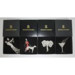 A group of four Butler & Wilson Art Deco style costume brooches comprising a pair of dancers, a lady