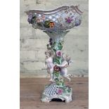 A Continental porcelain centre piece, height 43cm.