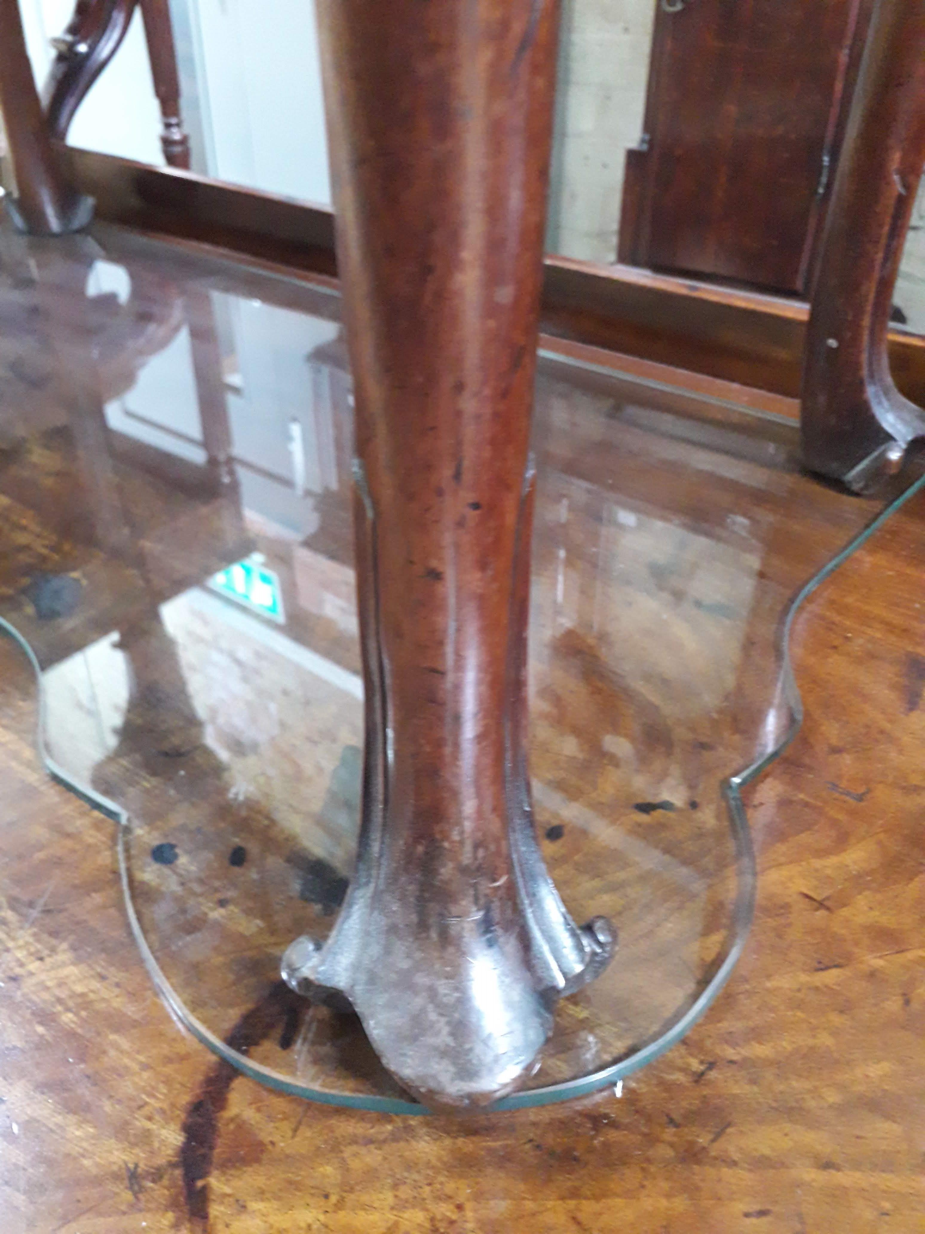 A George II mahogany games table, circa 1740, with fold-over top, the green baize lined interior - Image 14 of 14