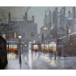 Steven Scholes (b1952), "Bloomsbury London 1962", oil on canvas, 60cm x 50cm, signed lower right,