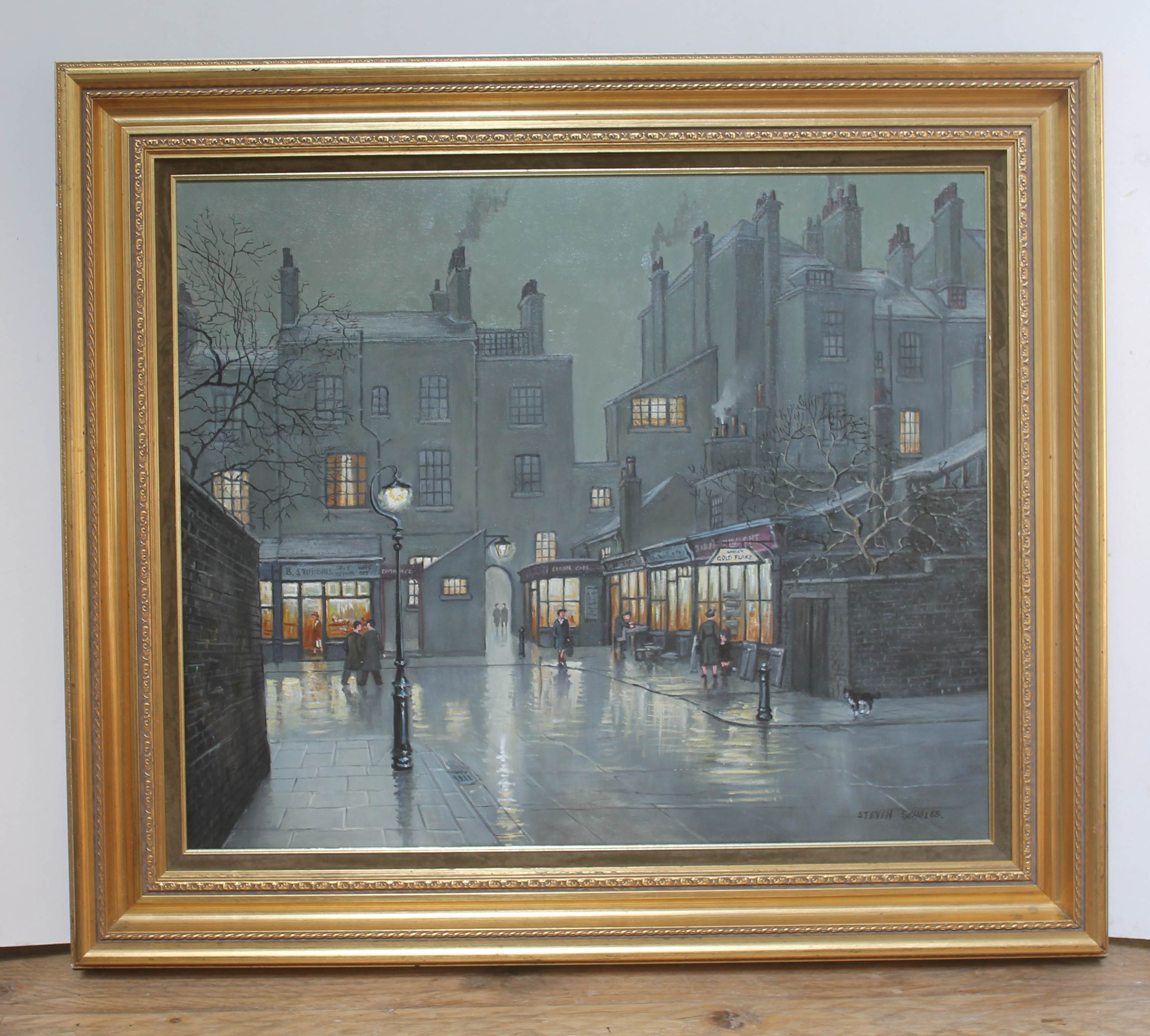 Steven Scholes (b1952), "Bloomsbury London 1962", oil on canvas, 60cm x 50cm, signed lower right, - Image 2 of 2