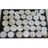 A collection of 37 pocket watch movements and dials, parts and spares. Condition: all items in